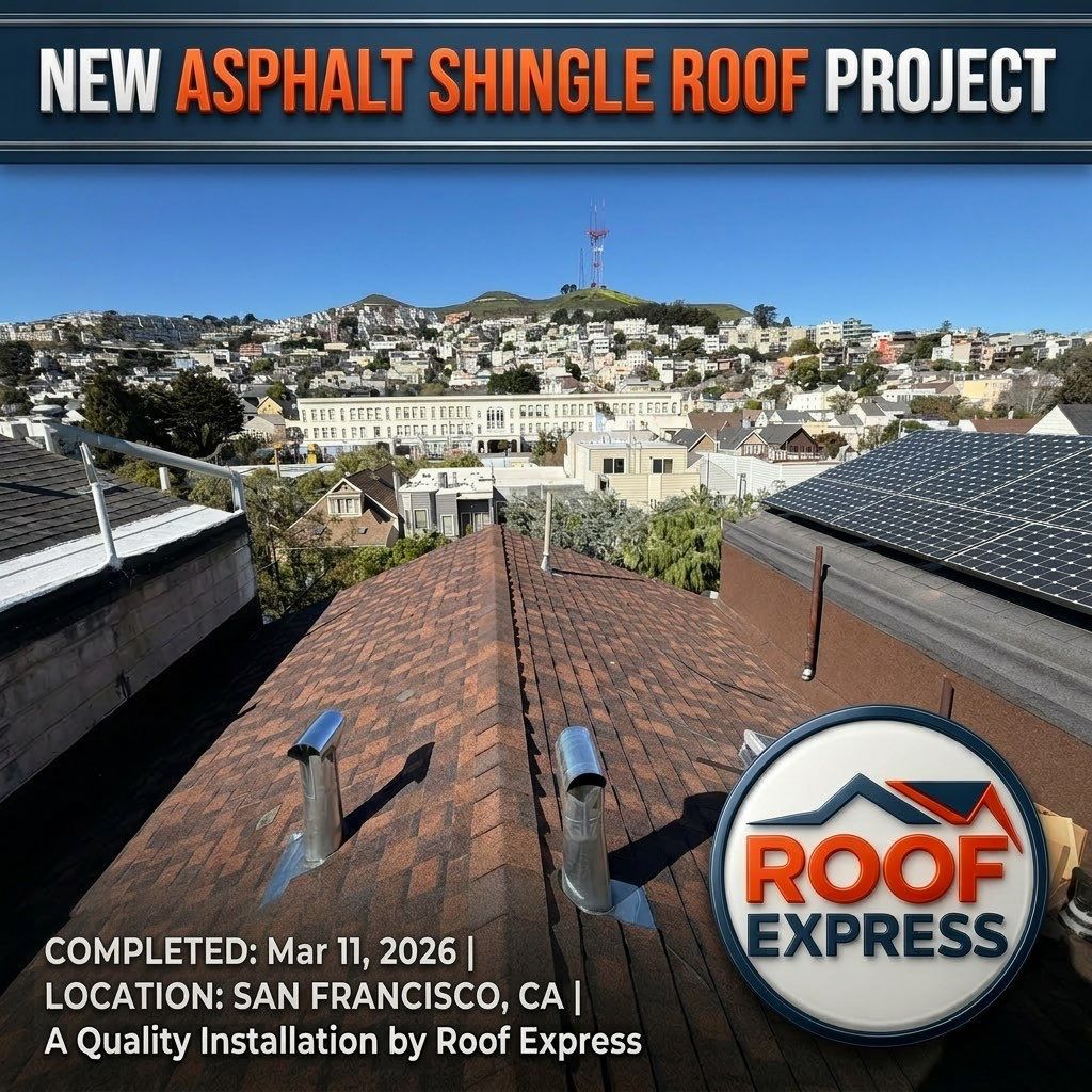 A New Asphalt Shingle Roof Completed in San Francisco