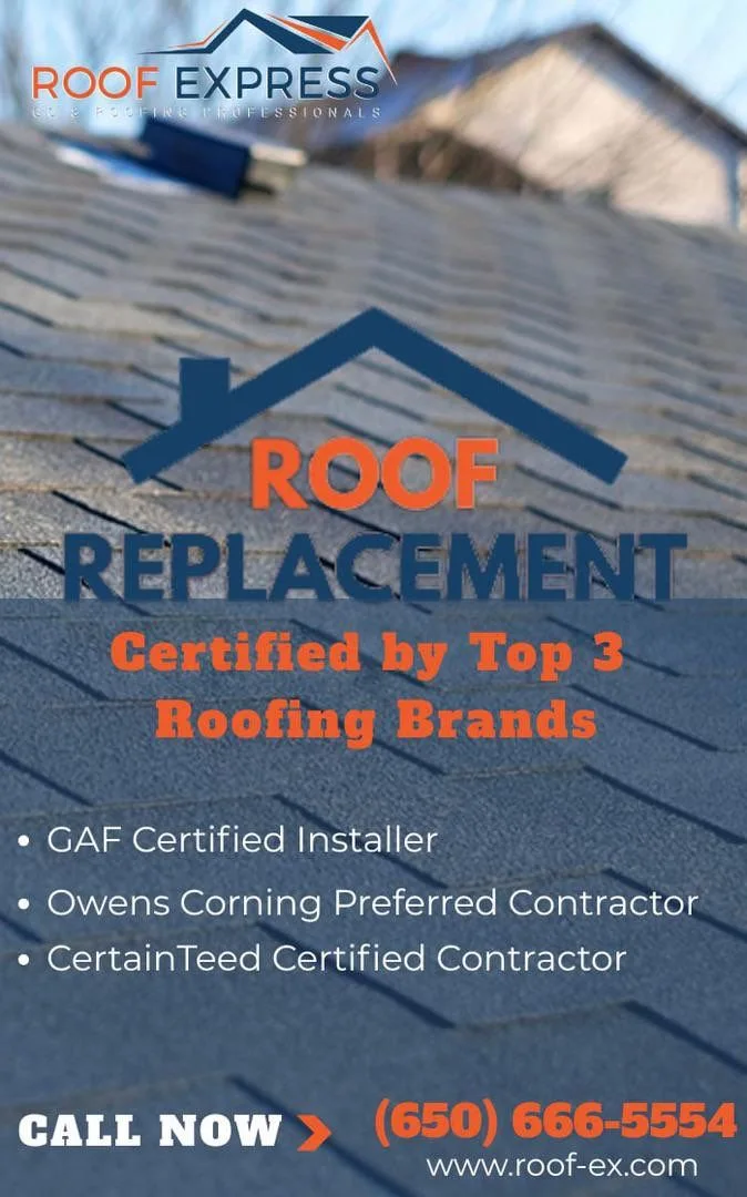 Roof Replacement in the Bay Area by Certified Experts – ROOF EXPRESS — roofing field note in San Carlos