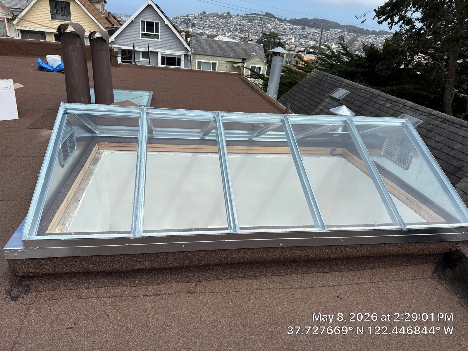 New Custom Skylight Installation in San Francisco, CA — roofing field note in San Francisco