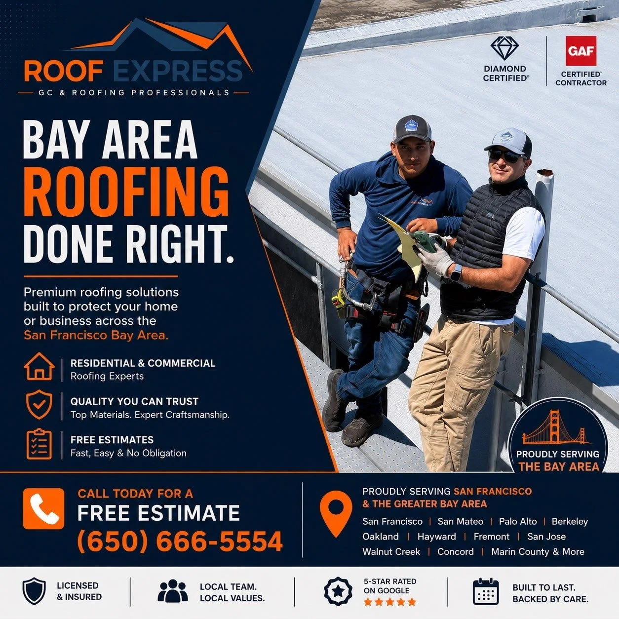Image accompanying a ROOF EXPRESS Field Note about roofing for San Francisco, California.