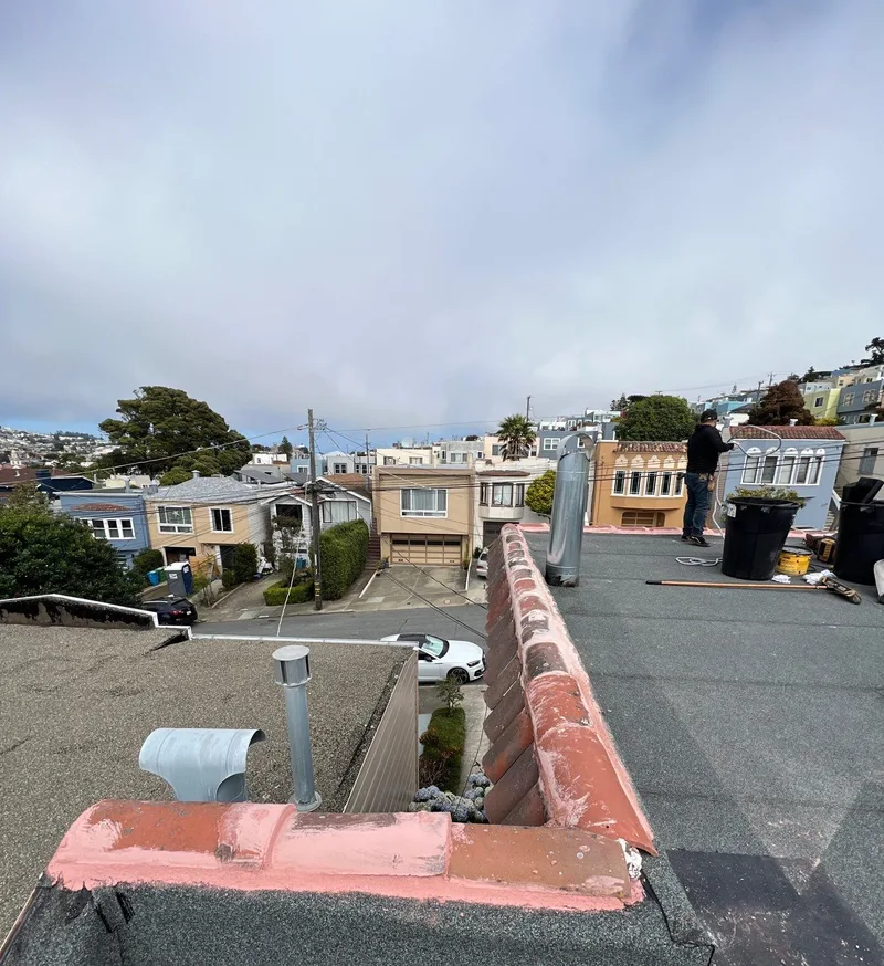 Roof repair Project Photo — San Francisco, CA ROOF EXPRESS photo from a roof repair project in San Francisco, California.