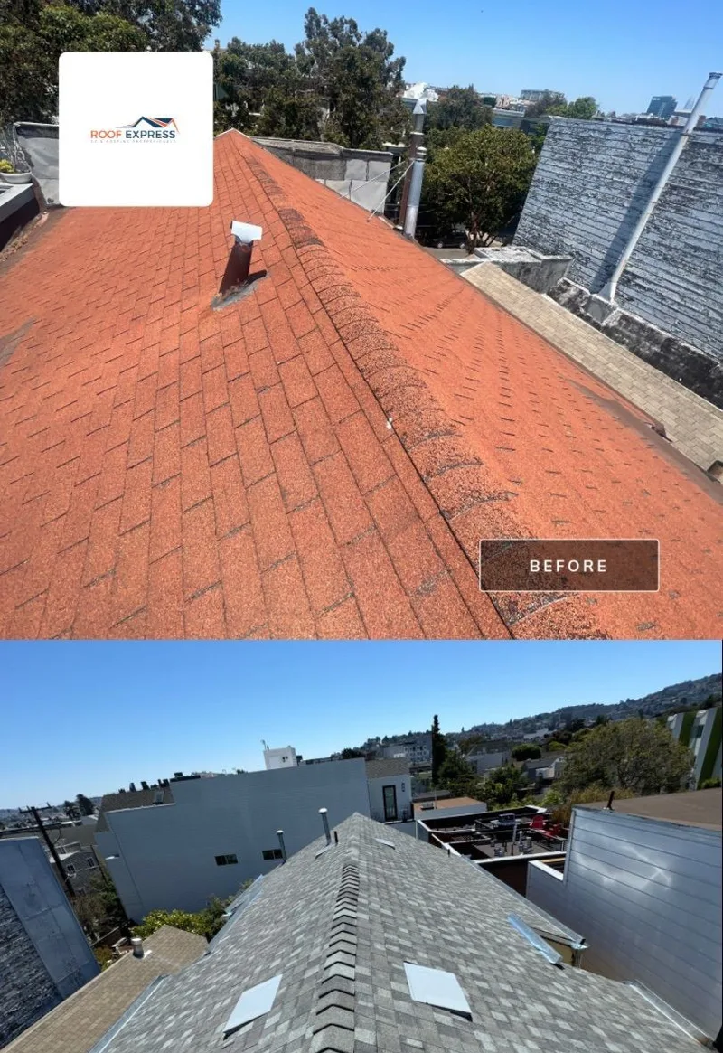 Roofing Project Photo — San Francisco, CA ROOF EXPRESS photo from a roofing project in San Francisco, California in the Before and After gallery.