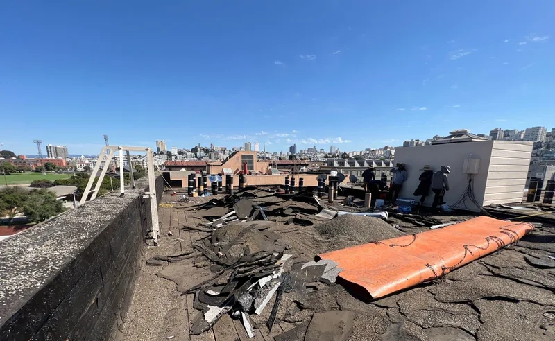 Commercial roofing Project Photo — San Francisco, CA ROOF EXPRESS photo from a commercial roofing project in San Francisco, California.