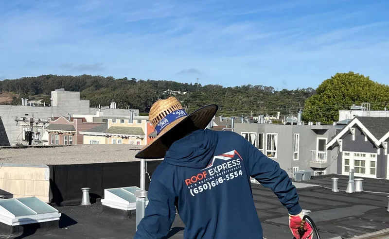 Residential roofing Project Photo — San Francisco, CA ROOF EXPRESS photo from a residential roofing project in San Francisco, California.