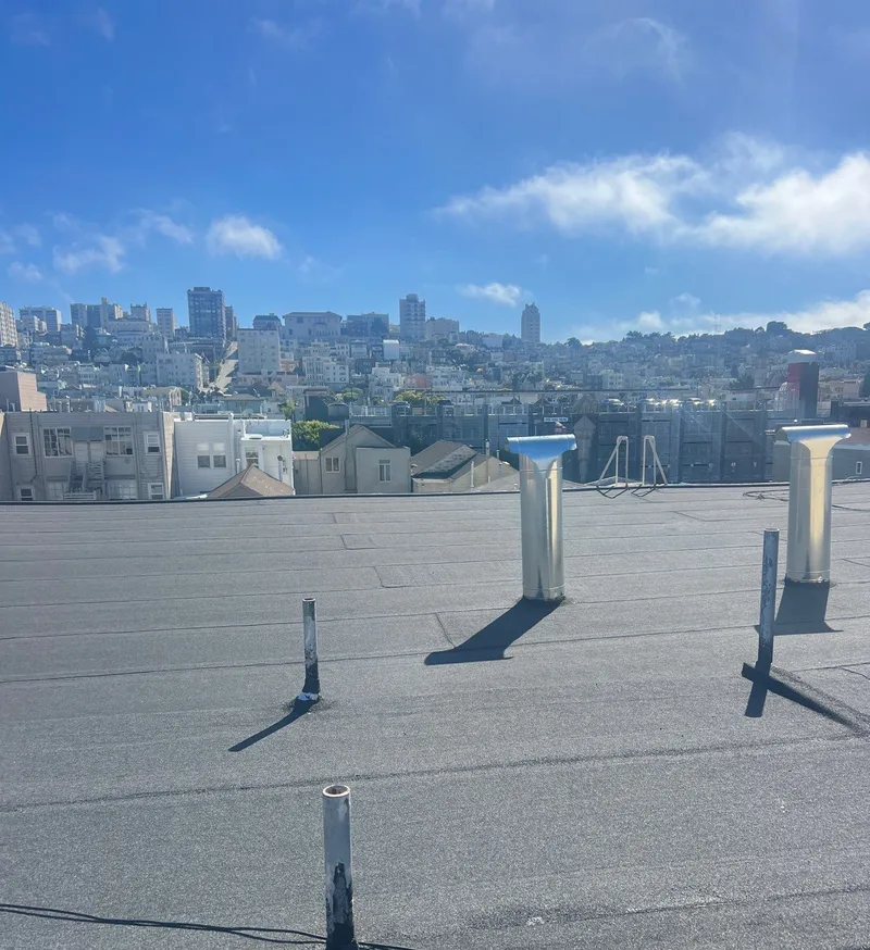 Commercial roofing Project Photo — San Francisco, CA ROOF EXPRESS photo from a commercial roofing project in San Francisco, California.