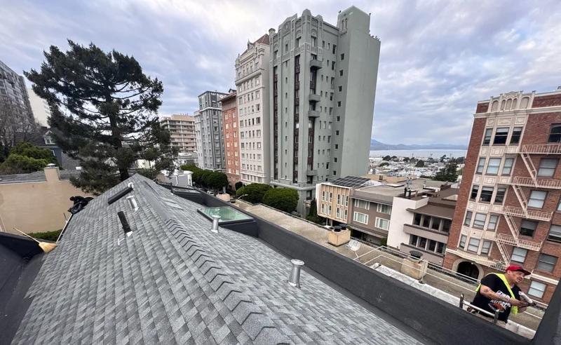 Residential roofing Project Photo — San Francisco, CA ROOF EXPRESS photo from a residential roofing project in San Francisco, California.