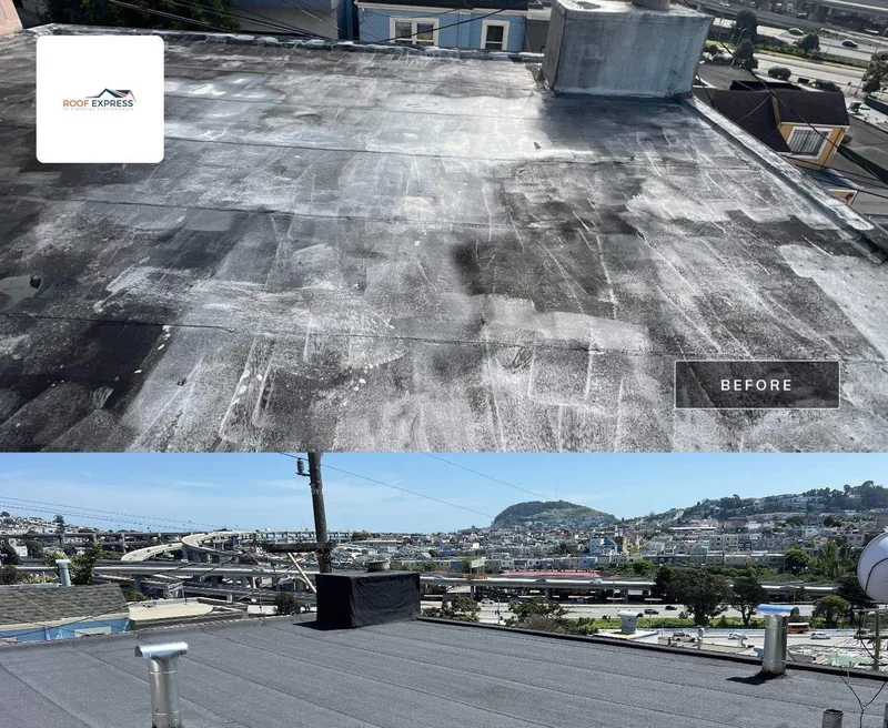Roofing Project Photo — San Francisco, CA ROOF EXPRESS photo from a roofing project in San Francisco, California in the Before and After gallery.