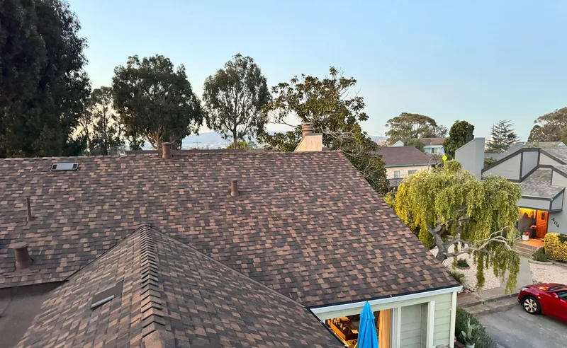 ROOF EXPRESS photo from a roof replacement project in Millbrae, California.