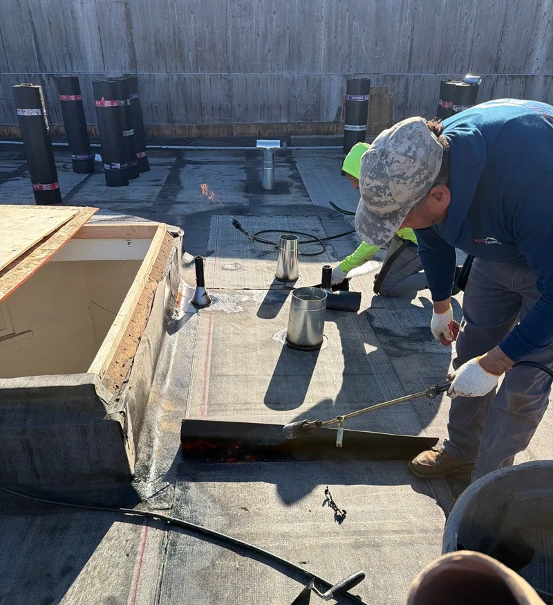 Roof repair Project Photo — San Mateo, CA ROOF EXPRESS photo from a roof repair project in San Mateo, California.