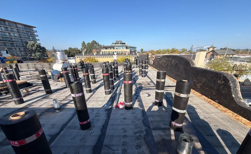 Flat-roofing service Project Photo — San Mateo, CA ROOF EXPRESS photo from a flat-roofing service project in San Mateo, California.