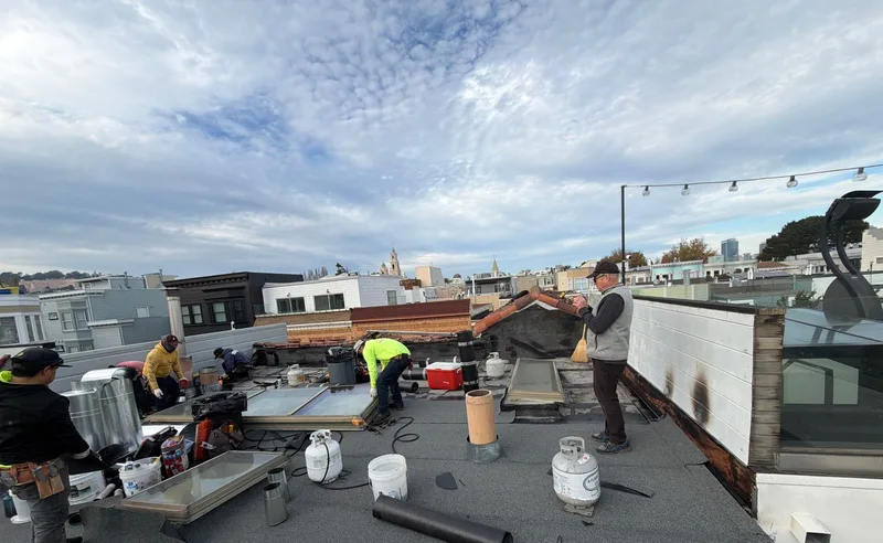 Flat-roofing service Project Photo — San Francisco, CA ROOF EXPRESS photo from a flat-roofing service project in San Francisco, California.