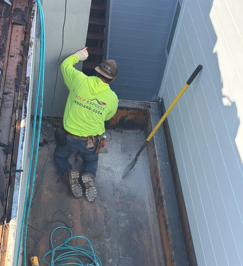 Roof repair Project Photo — San Francisco, CA ROOF EXPRESS photo from a roof repair project in San Francisco, California.
