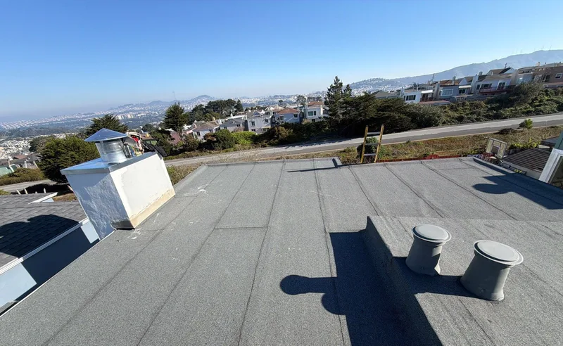 Flat-roofing service Project Photo — Daly City, CA ROOF EXPRESS photo from a flat-roofing service project in Daly City, California.