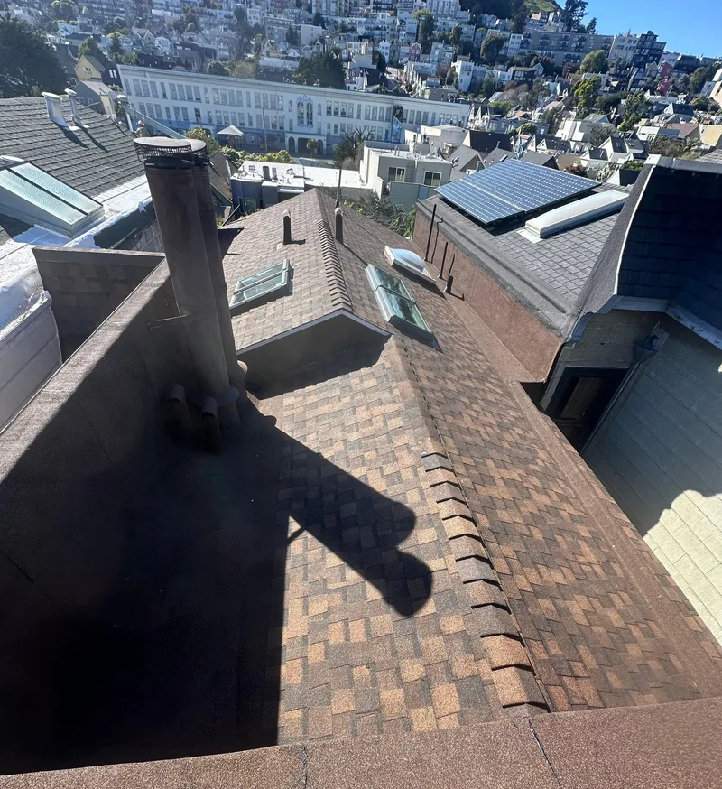 Residential roofing Project Photo — San Francisco, CA ROOF EXPRESS photo from a residential roofing project in San Francisco, California.