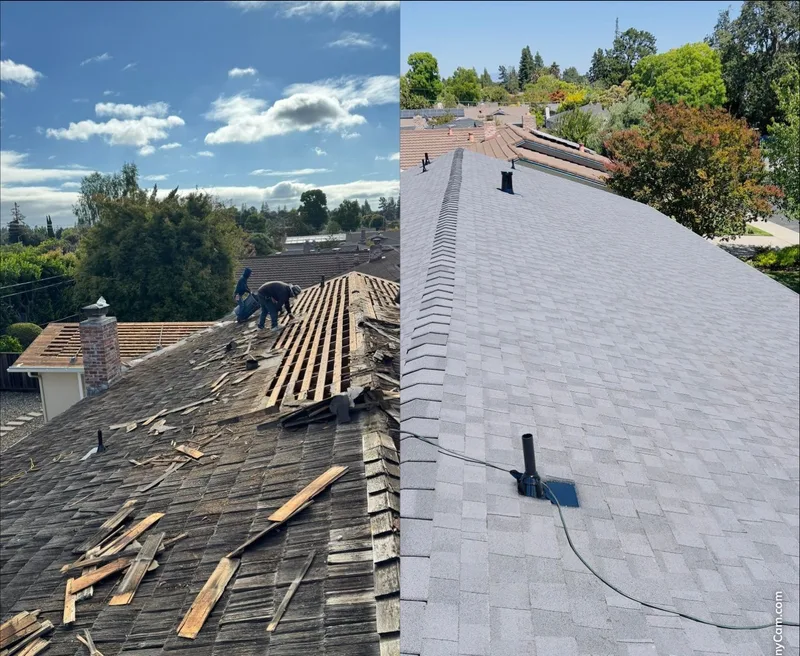 Roofing Project Photo — Mountain View, CA ROOF EXPRESS photo from a roofing project in Mountain View, California in the Before and After gallery.