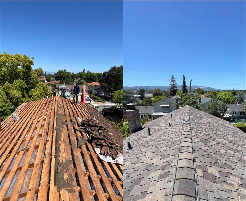 Roofing Project Photo — Cupertino, CA ROOF EXPRESS photo from a roofing project in Cupertino, California in the Before and After gallery.