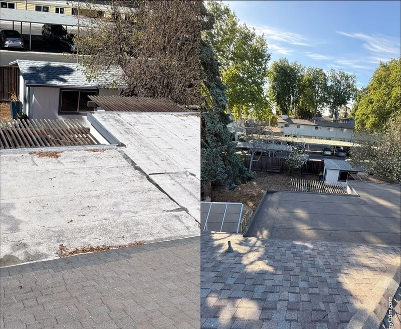 Roofing Project Photo — Sunnyvale, CA ROOF EXPRESS photo from a roofing project in Sunnyvale, California in the Before and After gallery.