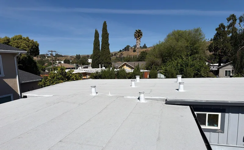 Flat-roofing service Project Photo — Fremont, CA ROOF EXPRESS photo from a flat-roofing service project in Fremont, California.