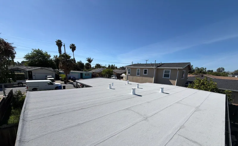 Flat-roofing service Project Photo — Fremont, CA ROOF EXPRESS photo from a flat-roofing service project in Fremont, California.