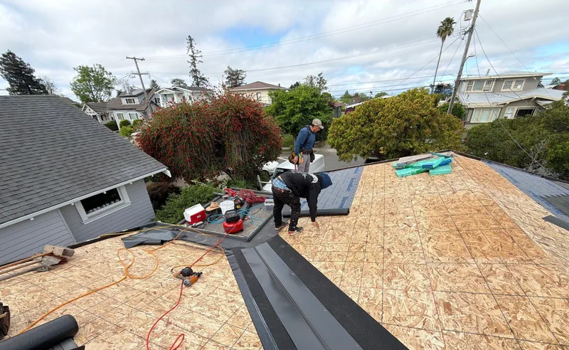 ROOF EXPRESS photo from a residential roofing project in Oakland, California.