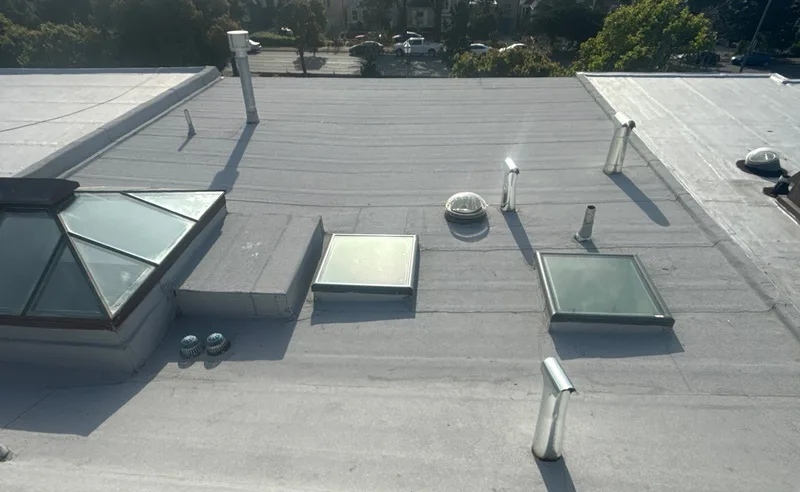Skylight service Project Photo — San Francisco, CA ROOF EXPRESS photo from a skylight service project in San Francisco, California.