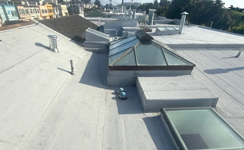 Skylight service Project Photo — San Francisco, CA ROOF EXPRESS photo from a skylight service project in San Francisco, California.