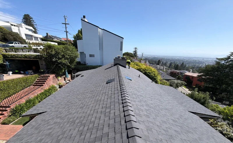 ROOF EXPRESS photo from a residential roofing project in Piedmont, California.