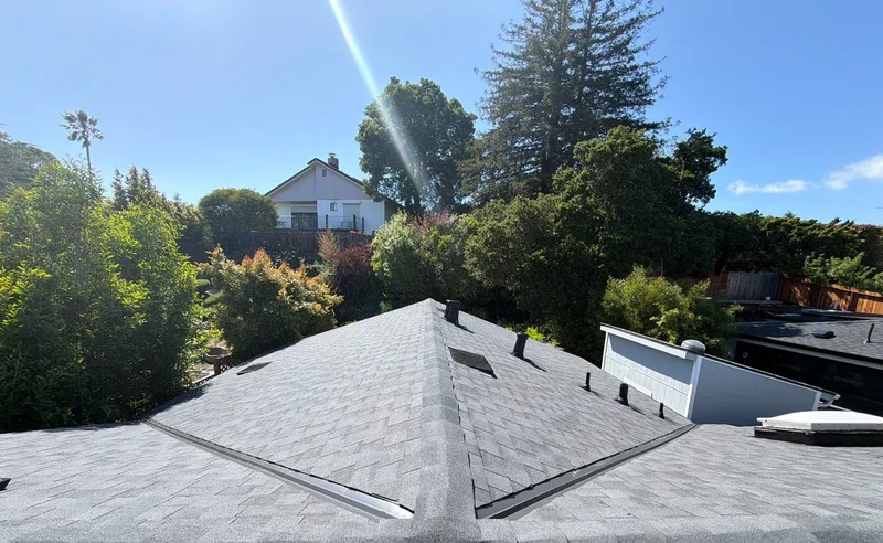 Residential roofing Project Photo — Belmont, CA ROOF EXPRESS photo from a residential roofing project in Belmont, California.