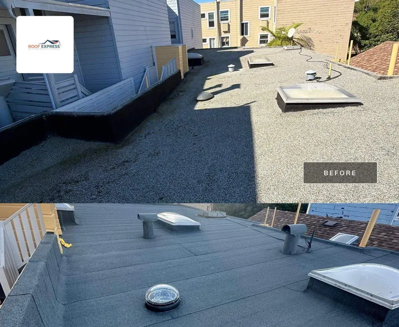 Roofing Project Photo — San Francisco, CA ROOF EXPRESS photo from a roofing project in San Francisco, California in the Before and After gallery.