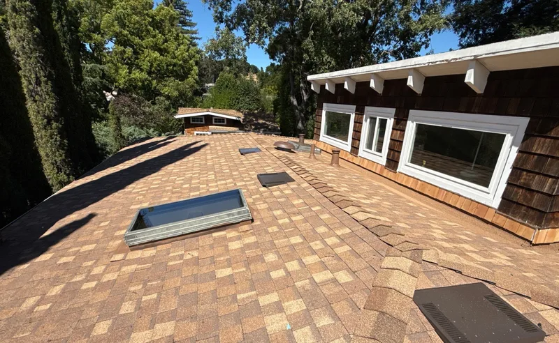 ROOF EXPRESS photo from a roof replacement project in San Anselmo, California.