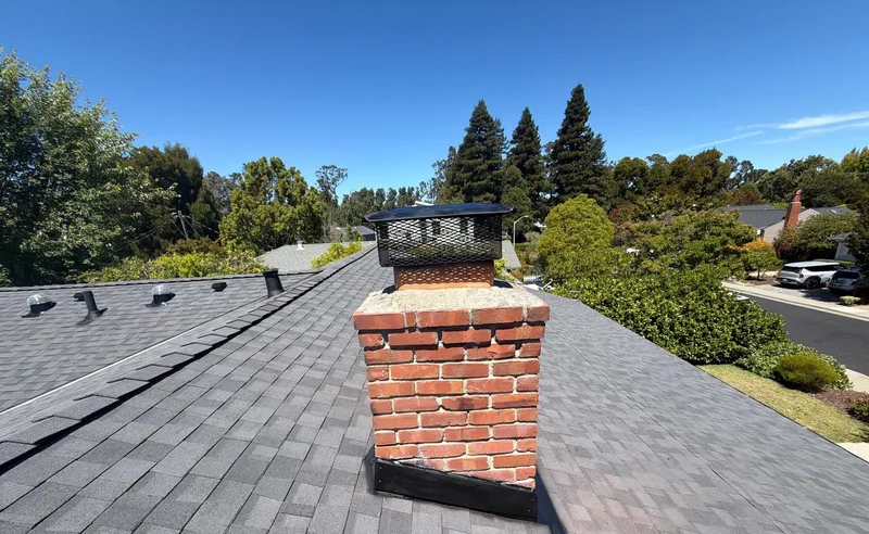 Residential roofing Project Photo — Burlingame, CA ROOF EXPRESS photo from a residential roofing project in Burlingame, California.