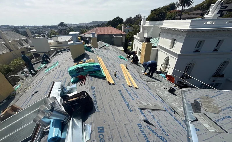 Residential roofing Project Photo — San Francisco, CA ROOF EXPRESS photo from a residential roofing project in San Francisco, California.