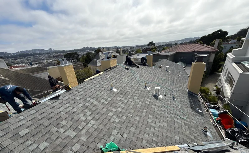 Residential roofing Project Photo — San Francisco, CA ROOF EXPRESS photo from a residential roofing project in San Francisco, California.