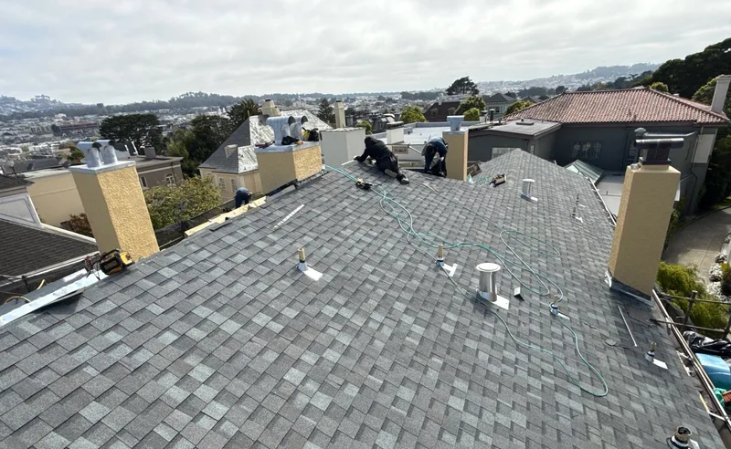 Roof replacement Project Photo — San Francisco, CA ROOF EXPRESS photo from a roof replacement project in San Francisco, California.