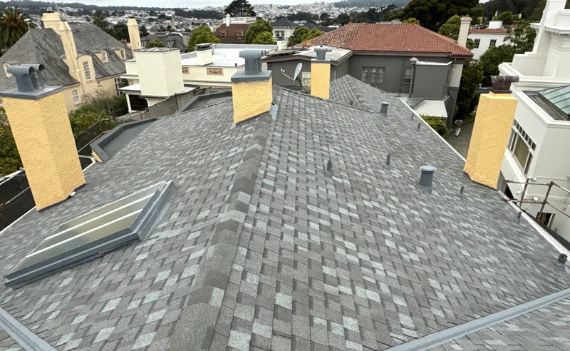 Residential roofing Project Photo — San Francisco, CA ROOF EXPRESS photo from a residential roofing project in San Francisco, California.