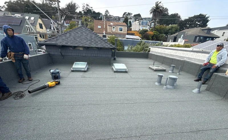 Flat-roofing service Project Photo — San Francisco, CA ROOF EXPRESS photo from a flat-roofing service project in San Francisco, California.