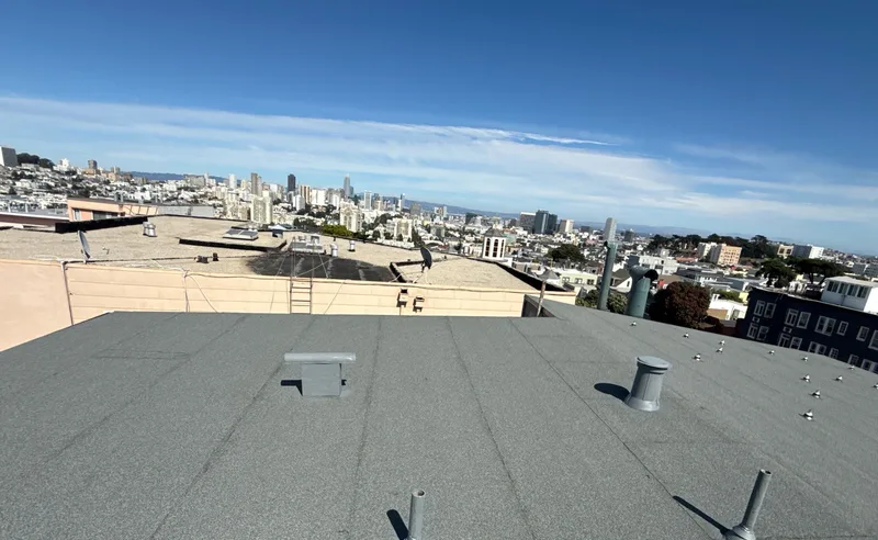 Flat-roofing service Project Photo — San Francisco, CA ROOF EXPRESS photo from a flat-roofing service project in San Francisco, California.