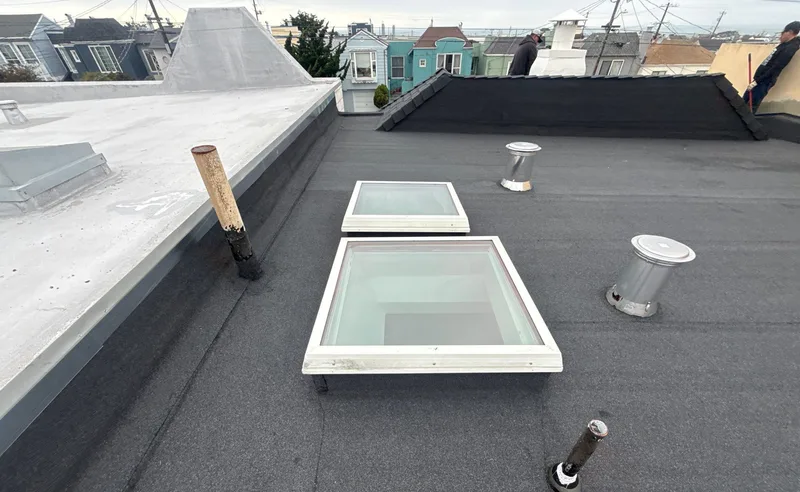Skylight service Project Photo — San Francisco, CA ROOF EXPRESS photo from a skylight service project in San Francisco, California.