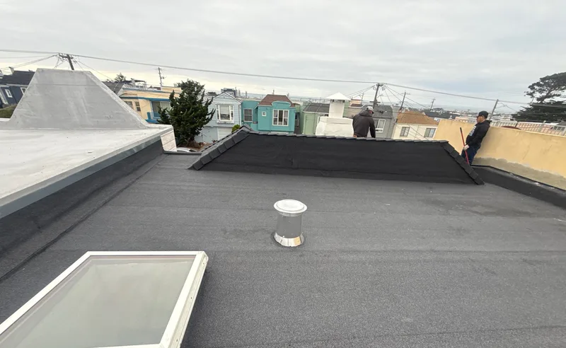 Flat-roofing service Project Photo — San Francisco, CA ROOF EXPRESS photo from a flat-roofing service project in San Francisco, California.